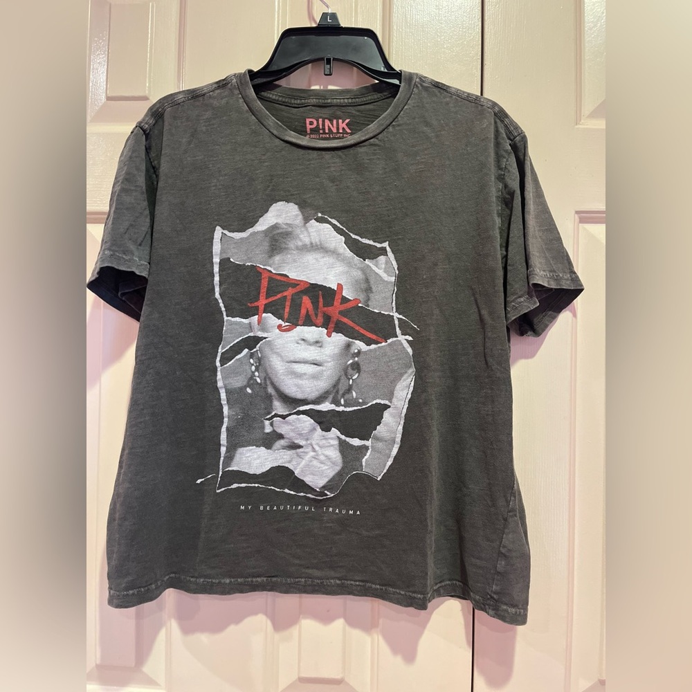 Lucky Brand Pink Boyfriend Tee My Beautiful Trauma Women’s Size M